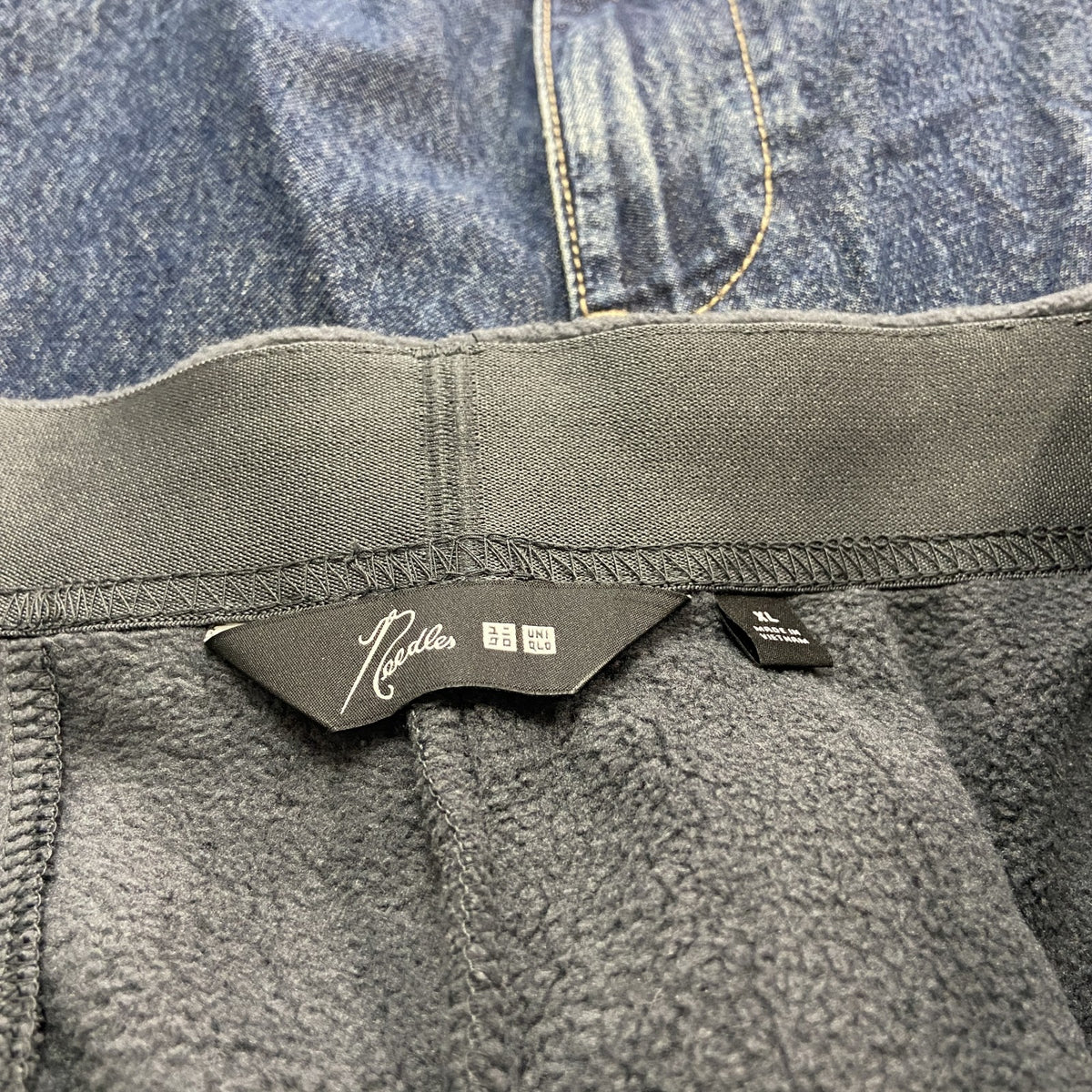 UNIQLO　ユニクロ　NEERDLES　ニードルス　フリースワイドパンツ　ダークグレー　XLサイズ　古着