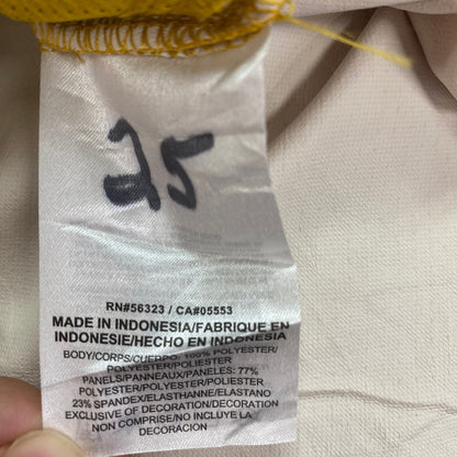 NIKE　ナイキ　半袖　ハーフジップナイロンジャケット　スウッシュロゴ　黄色　イエロー　Lサイズ