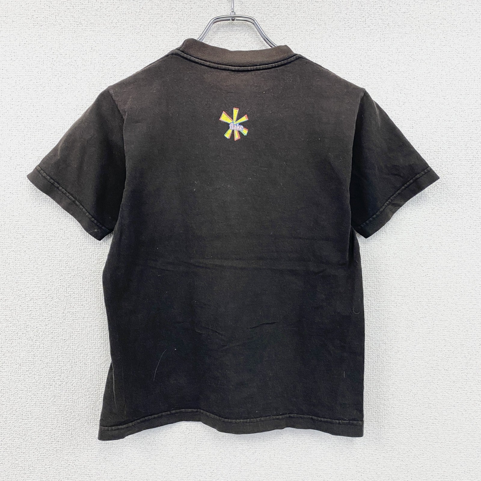 ～90s　OLD UNIQLO　オールドユニクロ　半袖Tシャツ　フェード　ヴィンテージ　黒　ブラック　Sサイズ　古着