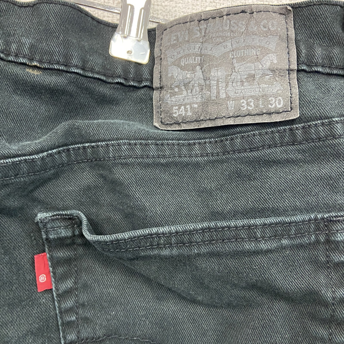 Levi’s　リーバイス　541　ブラックデニムパンツ/ジーンズ　ジップフライ　黒　ブラック　W33サイズ　古着