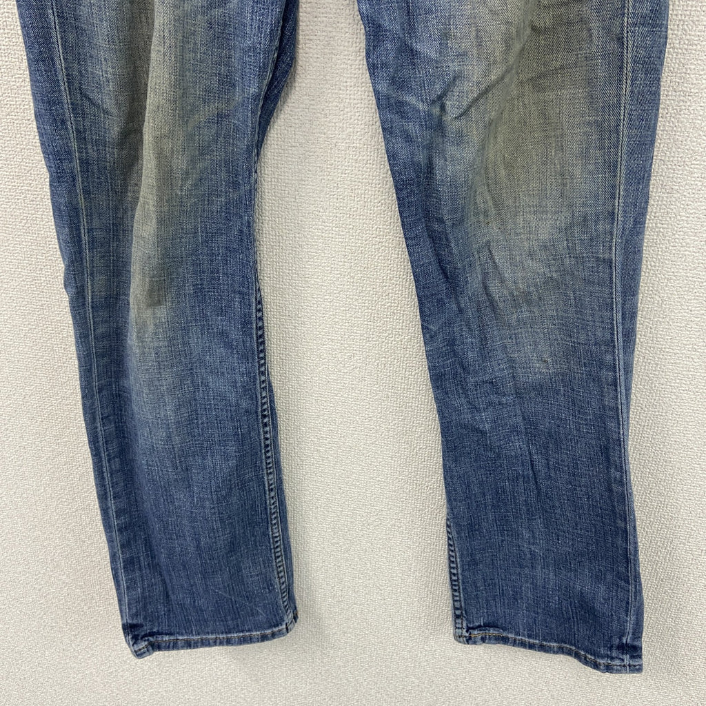 Levi’s　リーバイス　514　デニムパンツ/ジーンズ　ジップフライ　縦落ち　インディゴ　W32サイズ　古着