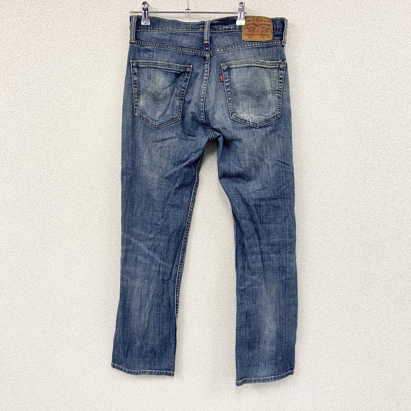 Levi’s　リーバイス　514　デニムパンツ/ジーンズ　ジップフライ　縦落ち　インディゴ　W32サイズ　古着