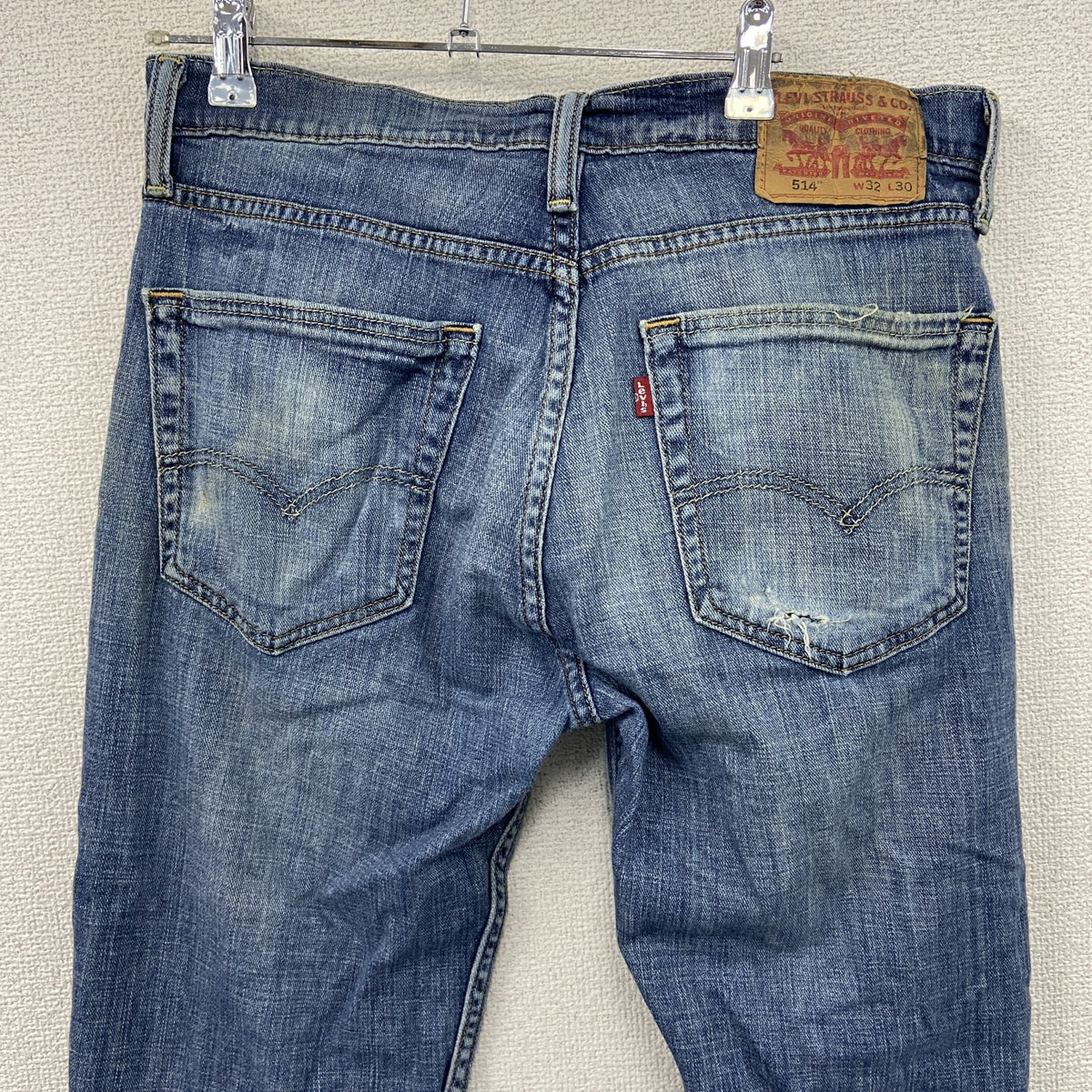 Levi’s　リーバイス　514　デニムパンツ/ジーンズ　ジップフライ　縦落ち　インディゴ　W32サイズ　古着