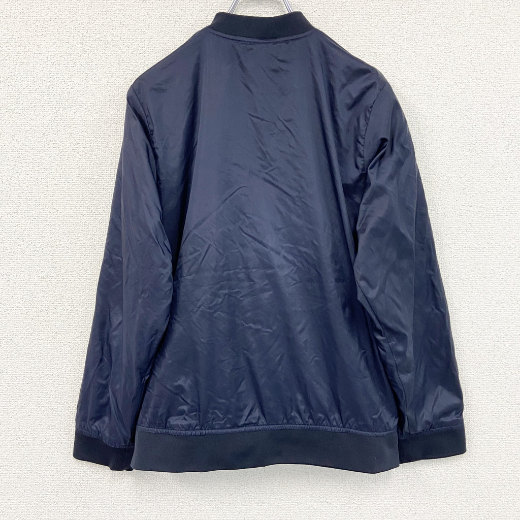 NAUTICA　ノーティカ　フルジップナイロンジャケット　MA1　紺　ネイビー　XLサイズ　古着