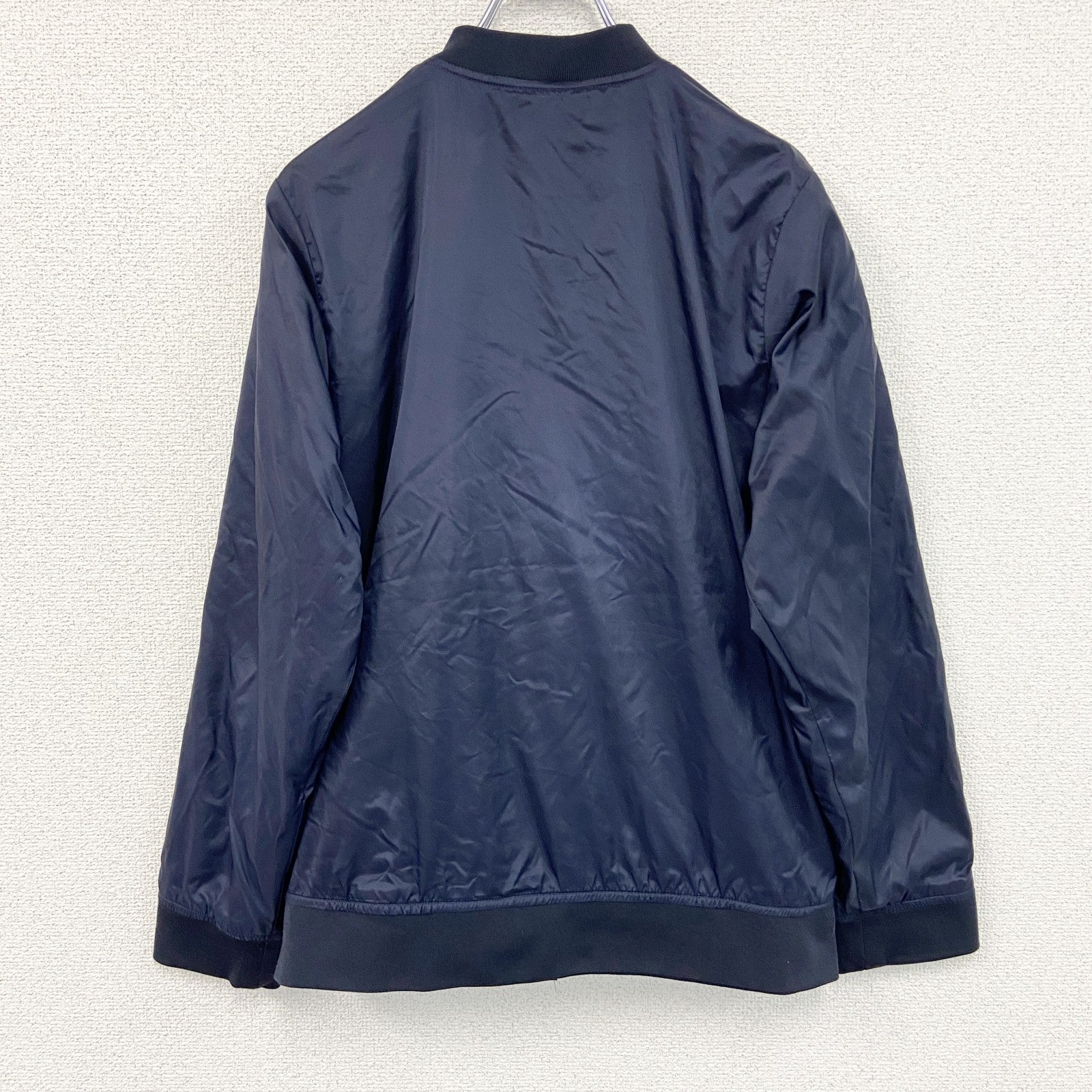 NAUTICA　ノーティカ　フルジップナイロンジャケット　MA1　紺　ネイビー　XLサイズ　古着