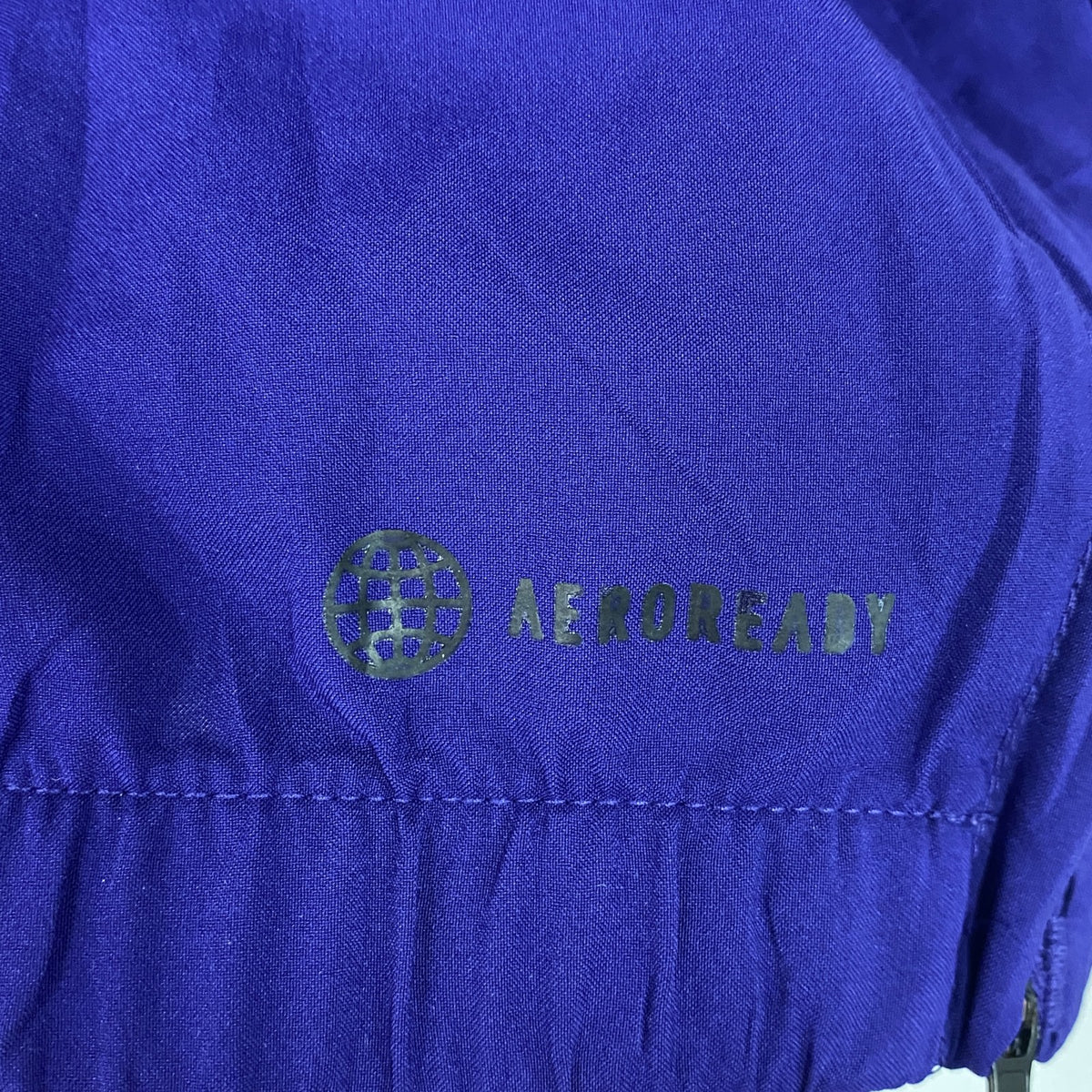 adidas　アディダス　ハーフジップナイロンジャケット　紫　パープル　Sサイズ　古着