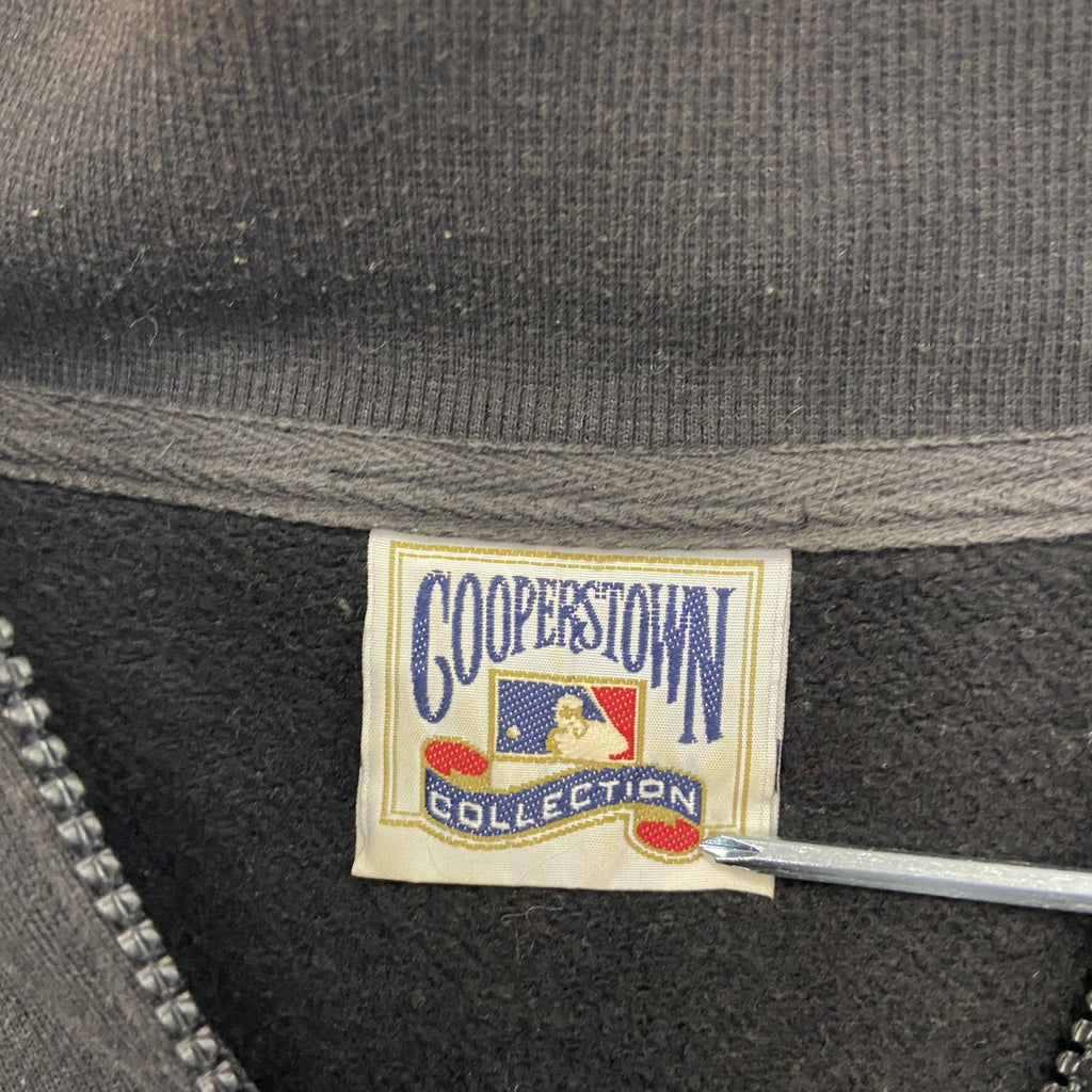 COOPERSTOWN　クーパーズタウン　ボストンレッドソックス　フルジップスウェットジャケット　黒　ブラック　XLサイズ　古着