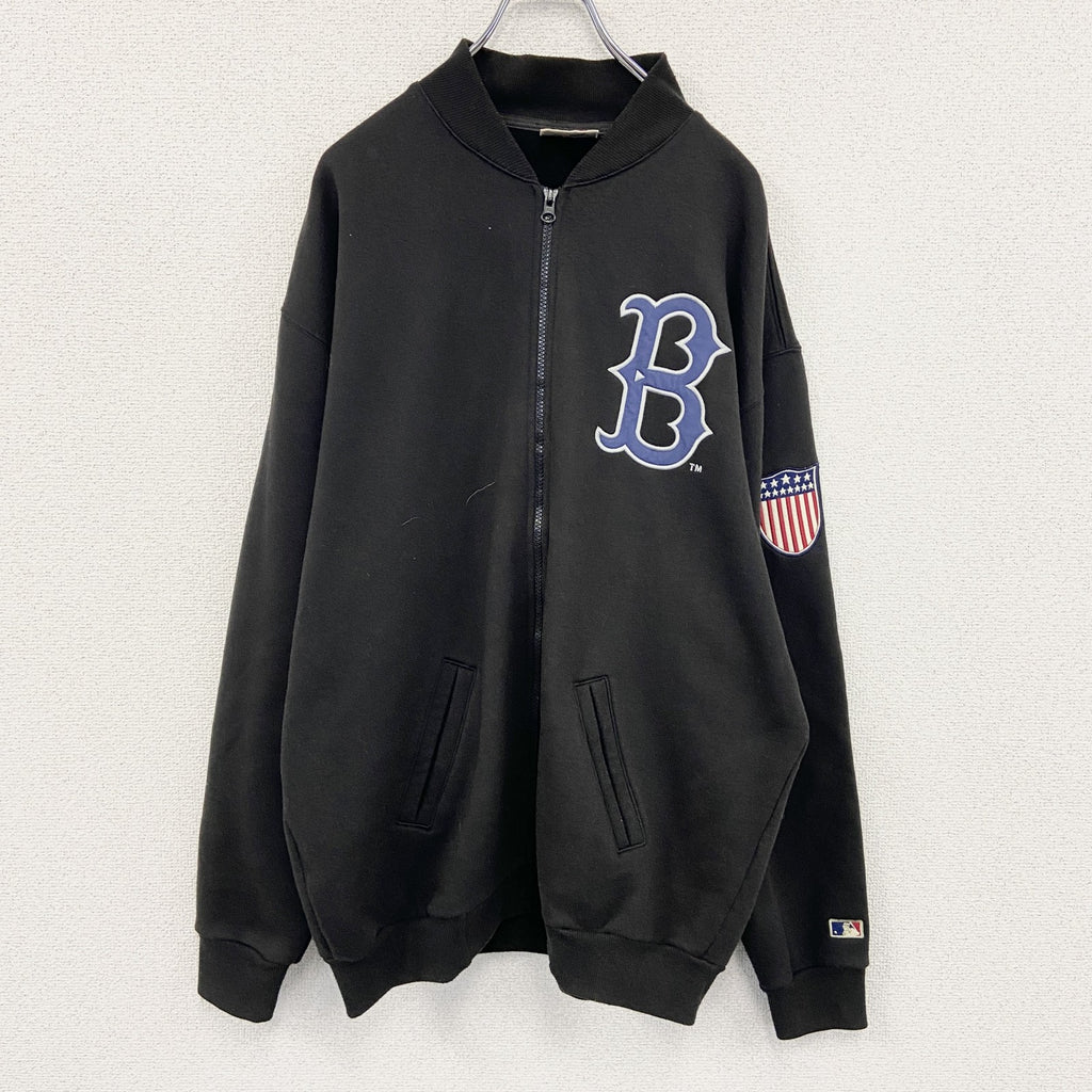 COOPERSTOWN　クーパーズタウン　ボストンレッドソックス　フルジップスウェットジャケット　黒　ブラック　XLサイズ　古着