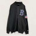 COOPERSTOWN　クーパーズタウン　ボストンレッドソックス　フルジップスウェットジャケット　黒　ブラック　XLサイズ　古着