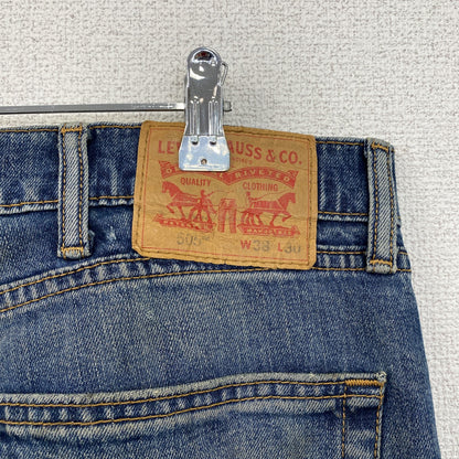 Levi’s　リーバイス　505　デニムパンツ/ダメージジーンズ　縦落ち　ジップフライ　インディゴ　W38サイズ