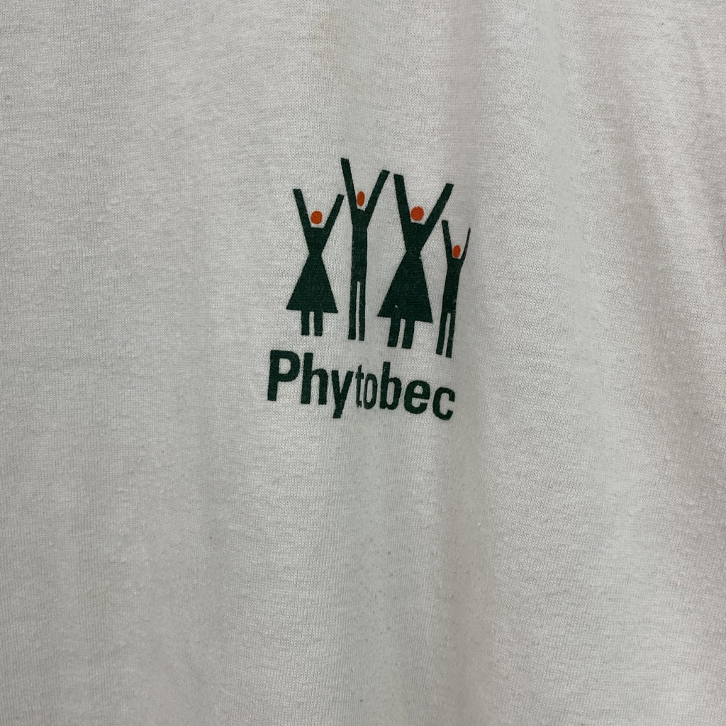 ～90s　SPORTSMAN　半袖プリントTシャツ　シングルステッチ　ワンポイント　ヴィンテージ　白　ホワイト　Mサイズ　古着