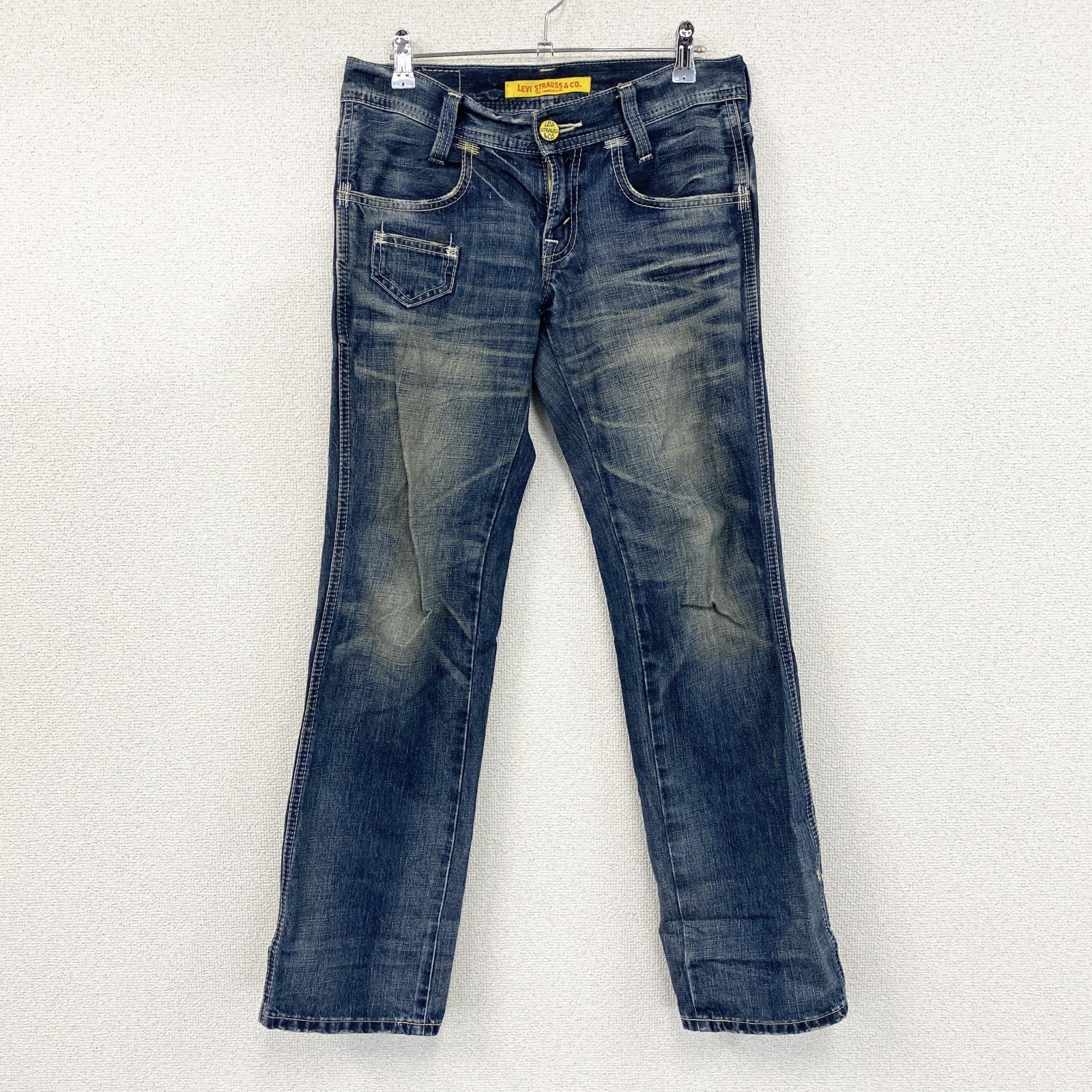 Levi Strauss & Co.　リーバイス　デニムパンツ/ジーンズ　縦落ち　鬼ヒゲ　インディゴ　28サイズ　古着