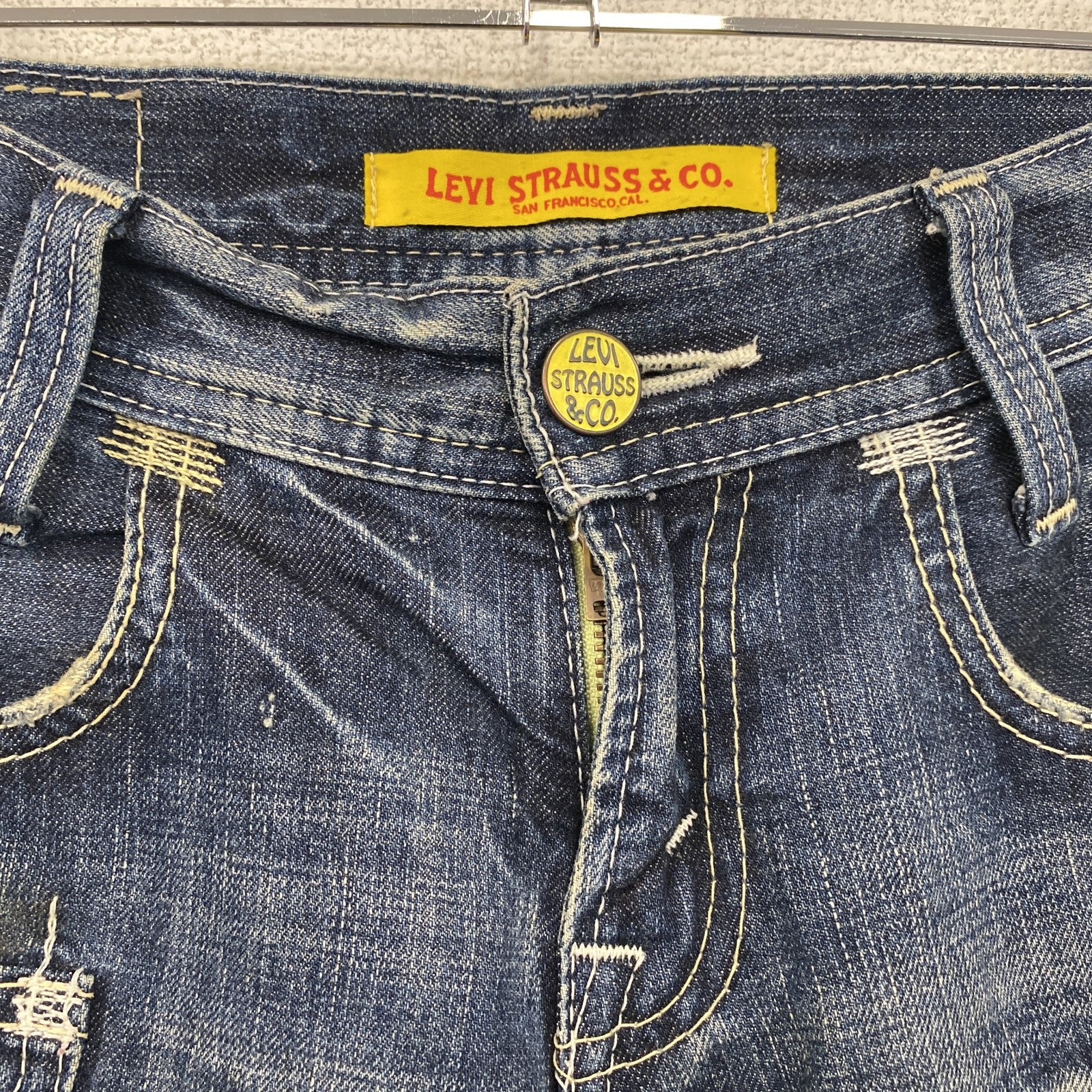 Levi Strauss & Co.　リーバイス　デニムパンツ/ジーンズ　縦落ち　鬼ヒゲ　インディゴ　28サイズ　古着