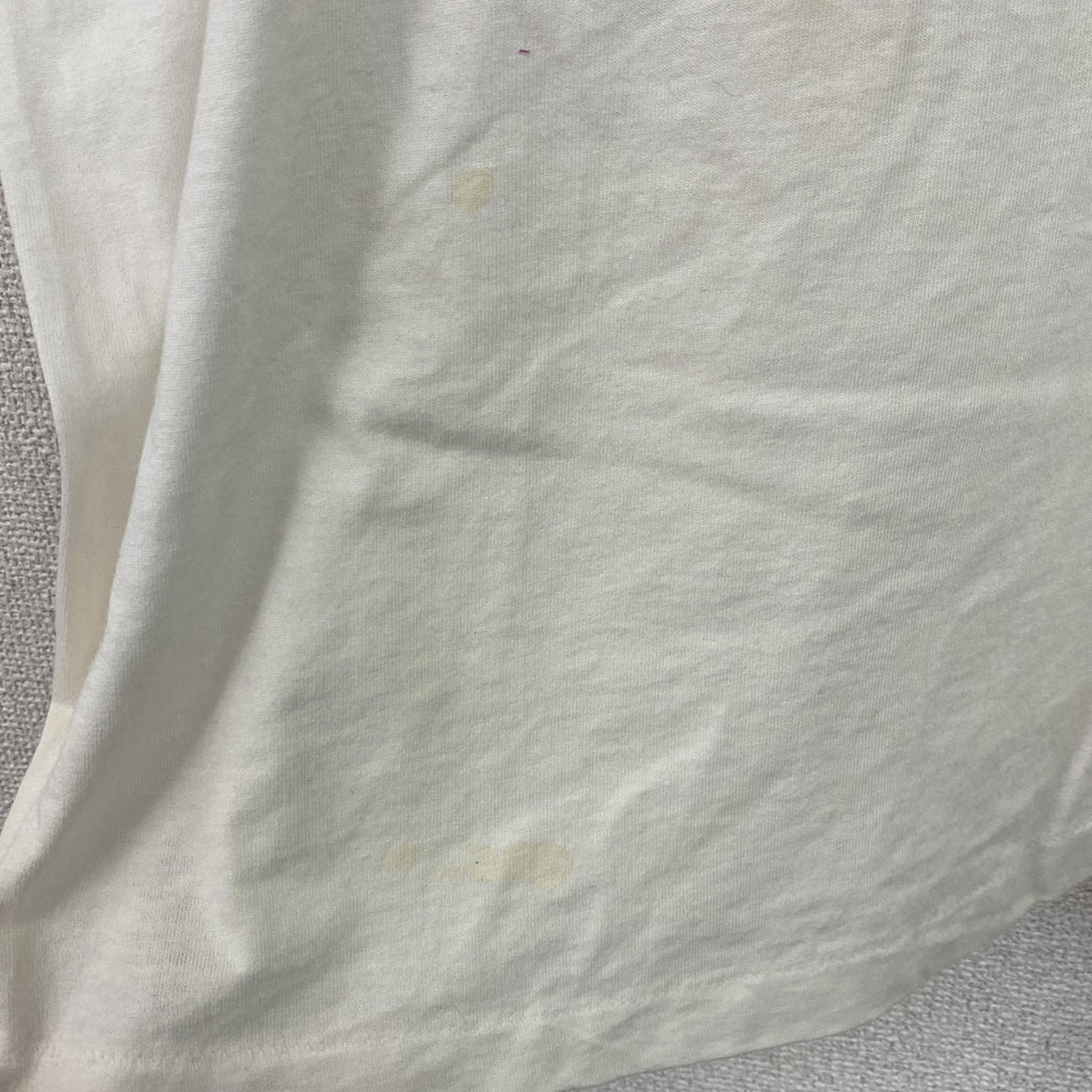 90s　FRUIT OF THE LOOM　フルーツオブザルーム　半袖プリントTシャツ　白　ホワイト　XLサイズ　　ヴィンテージ　古着