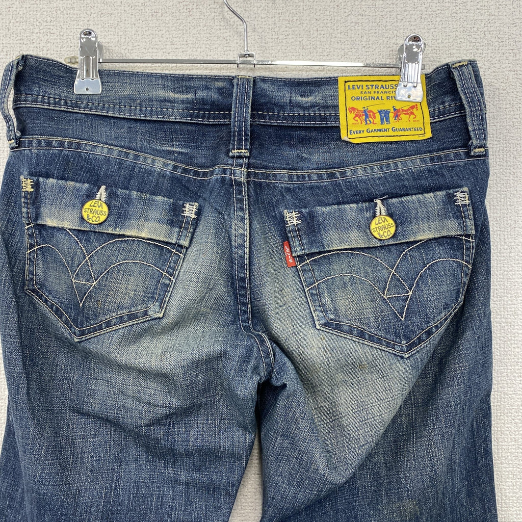 Levi Strauss & Co.　リーバイス　デニムパンツ/ジーンズ　縦落ち　鬼ヒゲ　インディゴ　28サイズ　古着