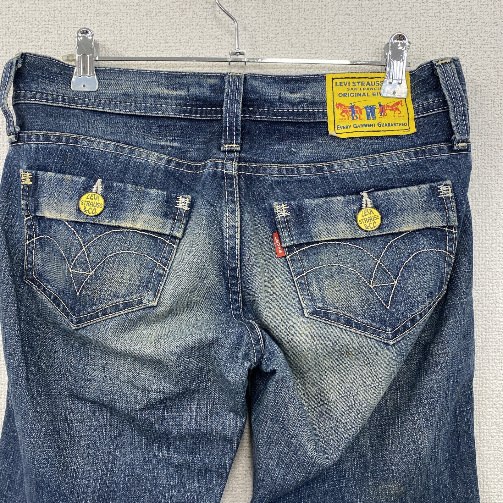 Levi Strauss & Co.　リーバイス　デニムパンツ/ジーンズ　縦落ち　鬼ヒゲ　インディゴ　28サイズ　古着