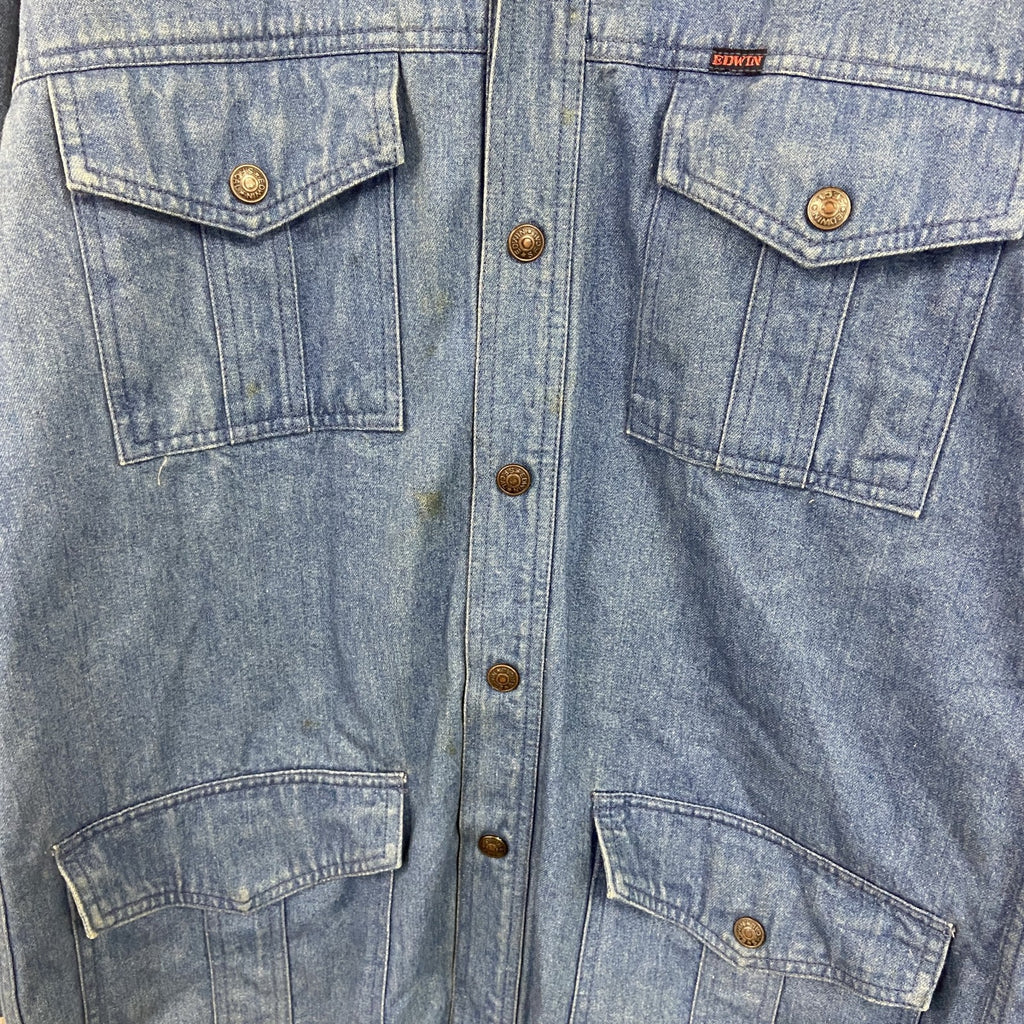 EDWIN　エドウィン　RICHI MAN リッチマン　長袖デニムシャツ/デニムジャケット　インディゴ　3Lサイズ　古着