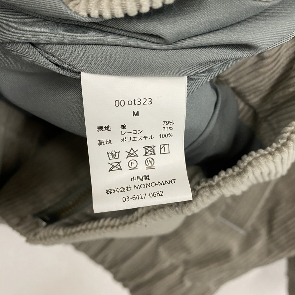 WYM　ウィム　コーデュロイジャケット　灰色　グレー　Mサイズ　古着
