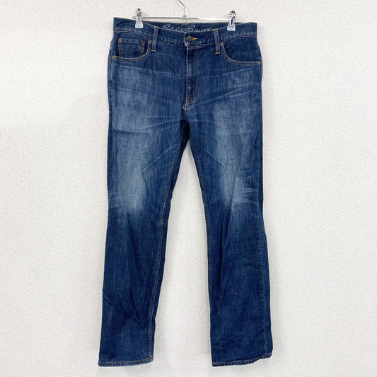 Eddie Bauer　エディーバウアー　デニムパンツ/ジーンズ　縦落ち　ジップフライ　インディゴ　W33サイズ