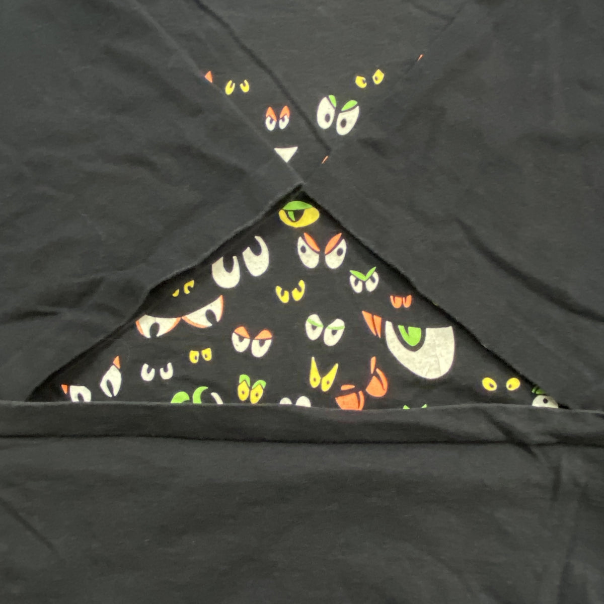 90s　Stanley　Desantis　スタンリー・デサンティス　USA製　eye　目玉　半袖Tシャツ　シングルステッチ　ヴィンテージ　黒　ブラック　古着