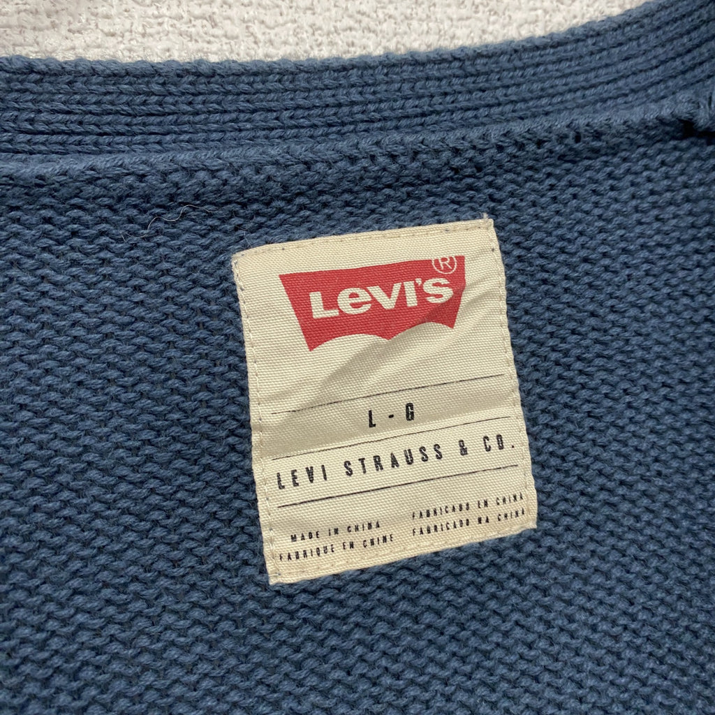 Levi's　リーバイス　コットンニットカーディガン　紺　ネイビー　Lサイズ　古着