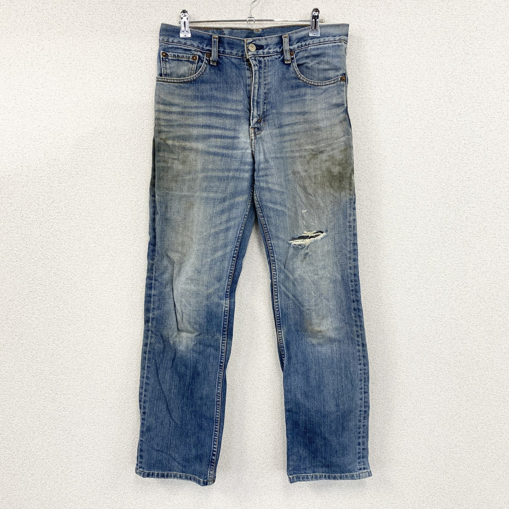 Levi’s　リーバイス　533　デニムパンツ/ダメージジーンズ　縦落ち　鬼ヒゲ　ジップフライ　インディゴ　W31サイズ　古着