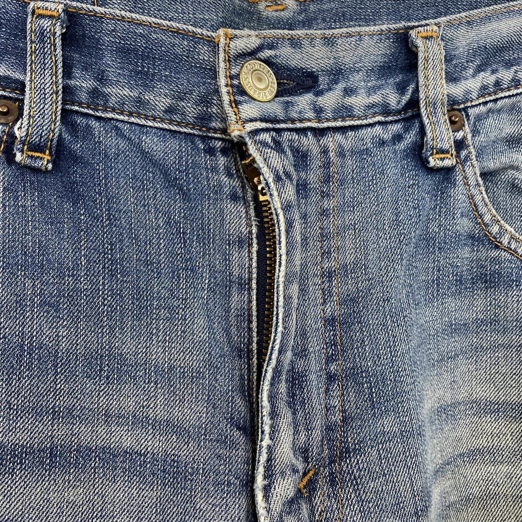Levi’s　リーバイス　533　デニムパンツ/ダメージジーンズ　縦落ち　鬼ヒゲ　ジップフライ　インディゴ　W31サイズ　古着