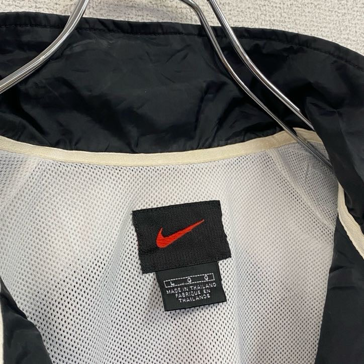 90s　NIKE　ナイキ　ナイロンジャケット　ヴィンテージ　黒　ブラック　Lサイズ
