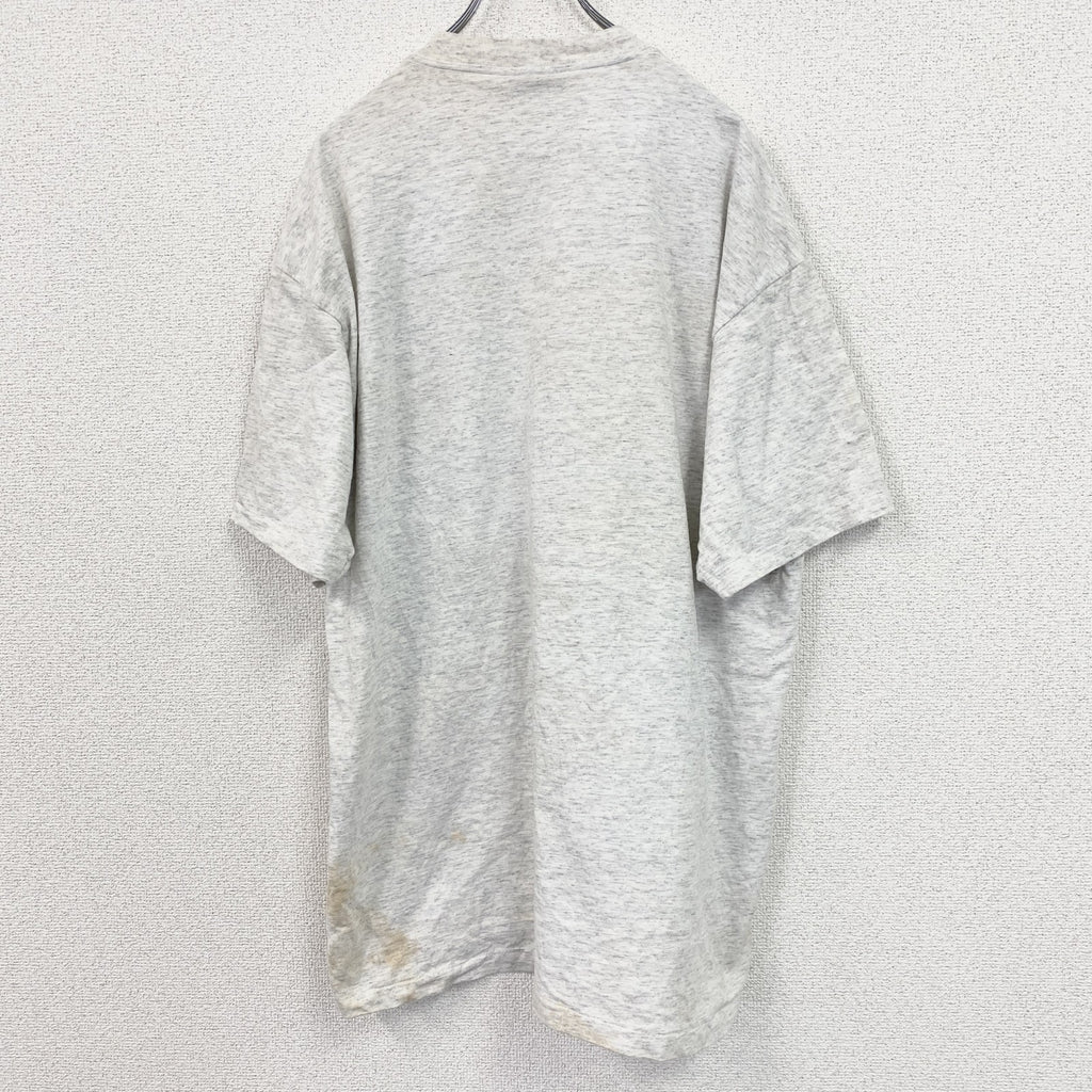 90s　ONEITA　オニータ　半袖プリントTシャツ　ヴィンテージ　シングルステッチ　グレー　灰色　XXLサイズ　古着
