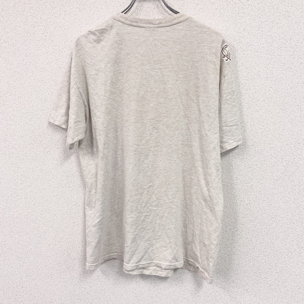 anvil　アンヴィル　半袖プリントTシャツ　海からの信者　ベージュ　Lサイズ カットソー メンズ コットン 古着