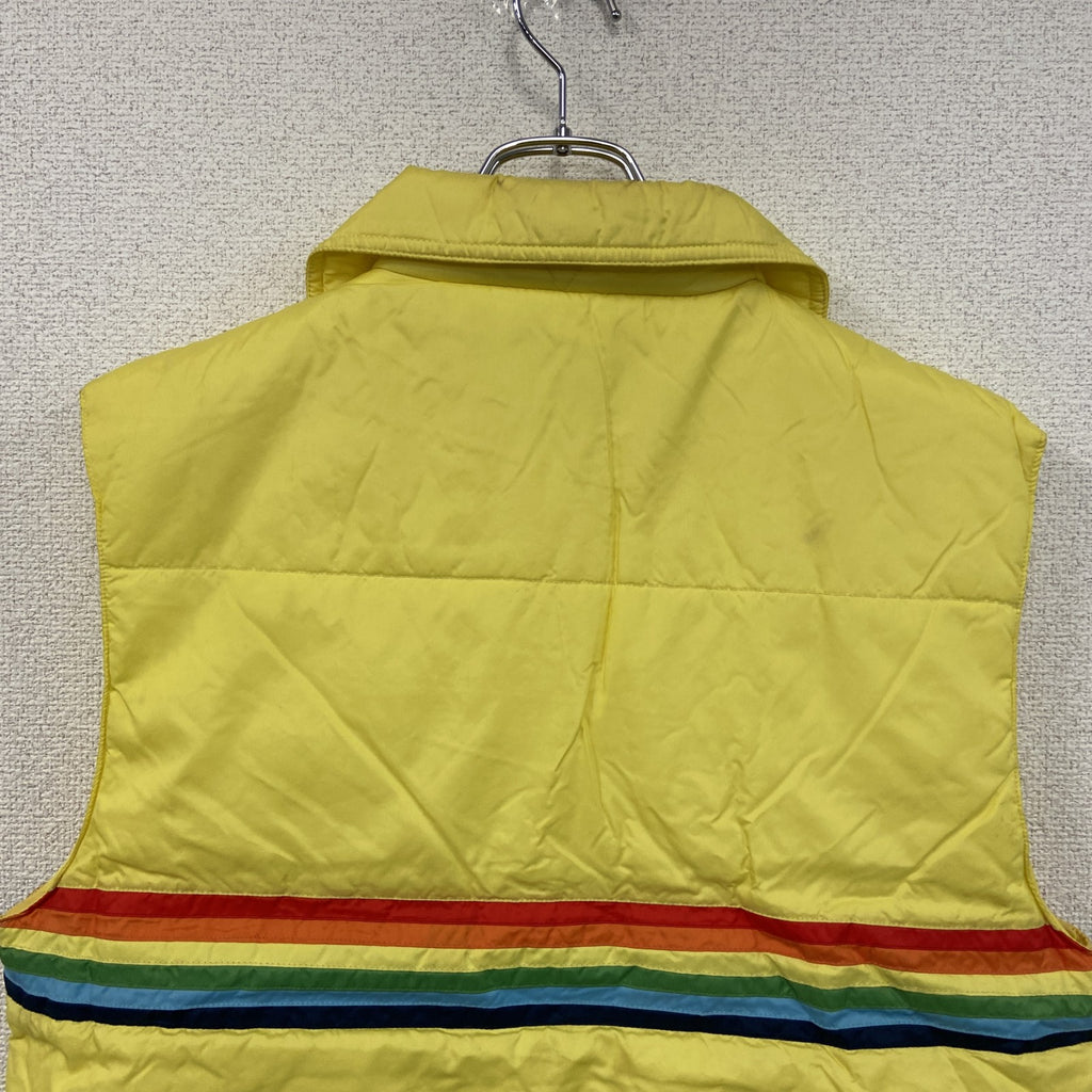 ～00s　AIPA SURFBOARDS　フルジップ中綿ベスト　ヴィンテージ　黄色　イエロー　Lサイズ　古着