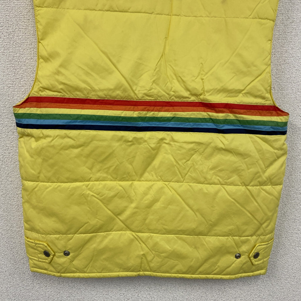 ～00s　AIPA SURFBOARDS　フルジップ中綿ベスト　ヴィンテージ　黄色　イエロー　Lサイズ　古着