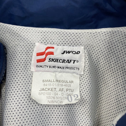 00s　U.S.AIR FORCE　PTU　トレーニングジャケット　ナイロンジャケット　米軍　紺　ネイビー　Sサイズ