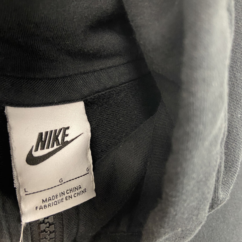 NIKE　ナイキ　フルジップパーカー/フーディー　黒　ブラック　Lサイズ フード付き メンズ コットン 古着