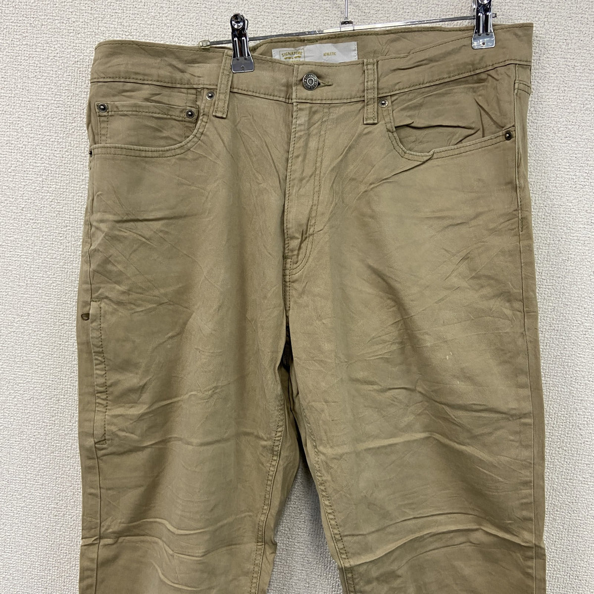 Levi’s　リーバイス　SIGNATURE　デニムパンツ/ジーンズ　ジップフライ　ベージュ メンズ コットン ポリウレタン 古着