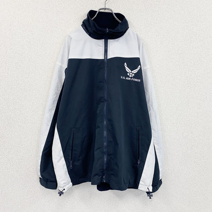 U.S.AIR FORCE　PTU　トレーニングジャケット　ナイロンジャケット　ミリタリー　米軍　ネイビー　XLサイズ