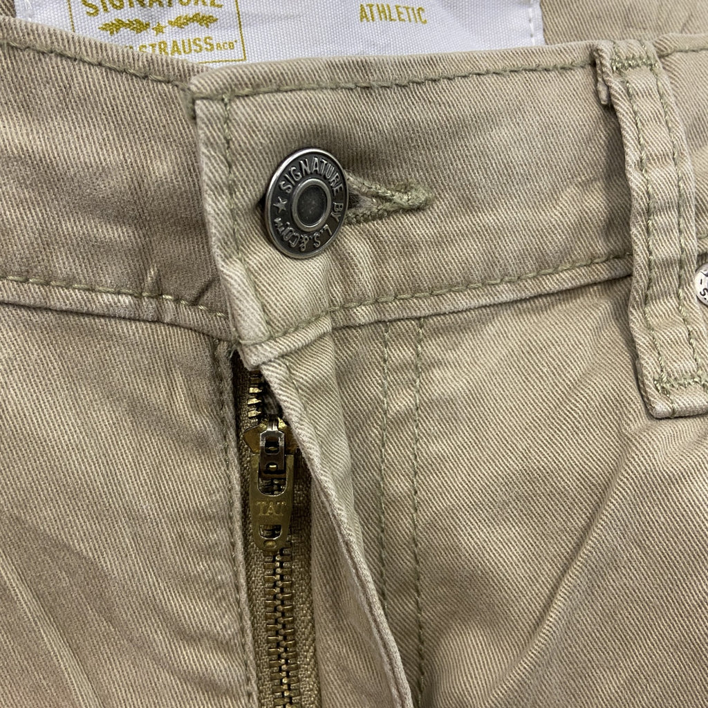 Levi’s　リーバイス　SIGNATURE　デニムパンツ/ジーンズ　ジップフライ　ベージュ メンズ コットン ポリウレタン 古着