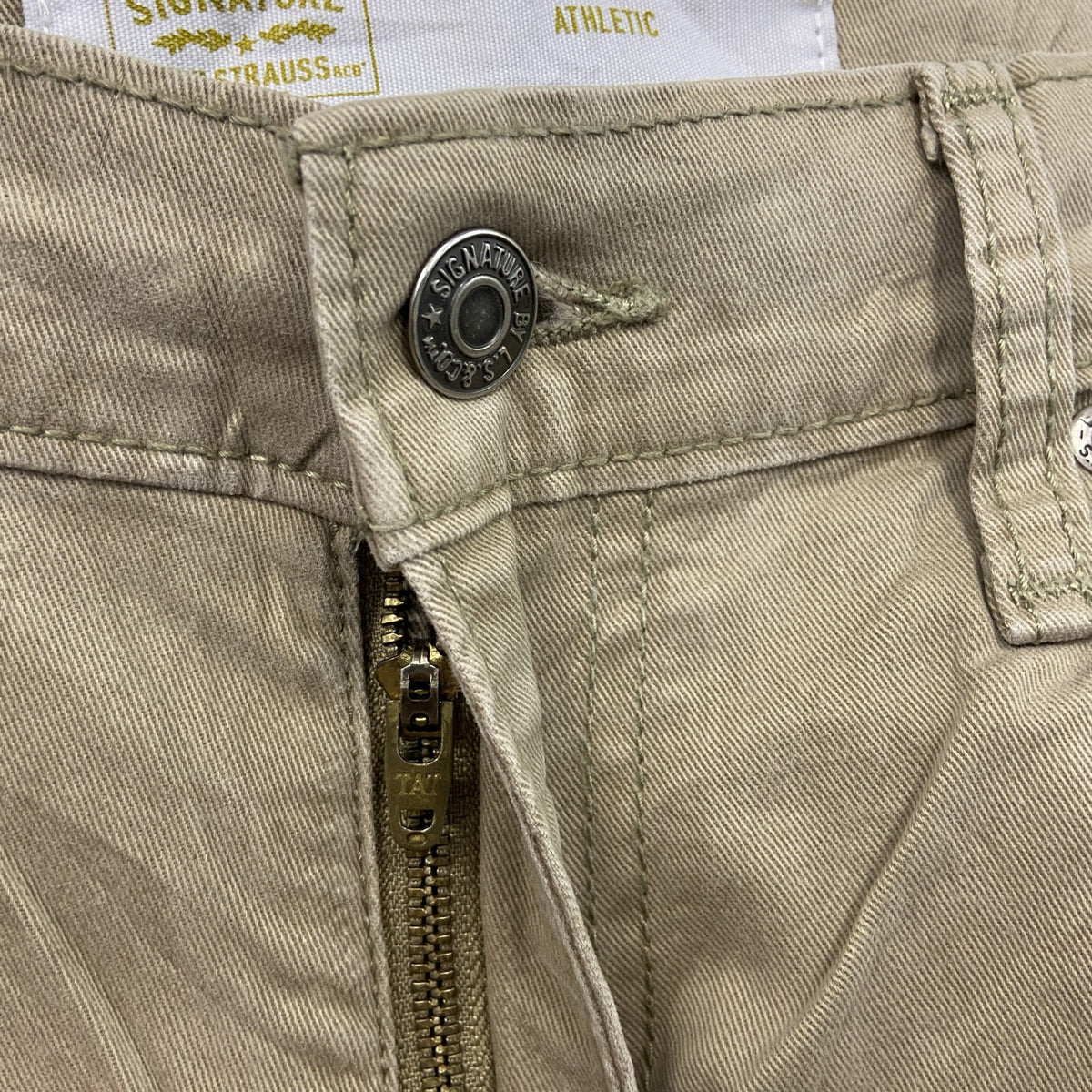 Levi’s　リーバイス　SIGNATURE　デニムパンツ/ジーンズ　ジップフライ　ベージュ メンズ コットン ポリウレタン 古着