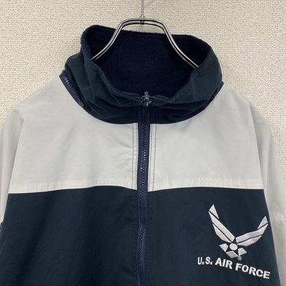 U.S.AIR FORCE　PTU　トレーニングジャケット　ナイロンジャケット　ミリタリー　米軍　ネイビー　XLサイズ