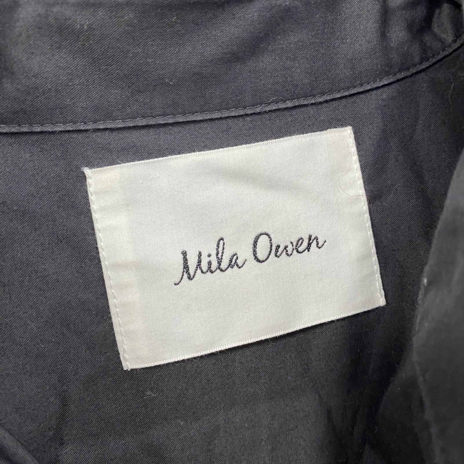 Mila Owen　ミラオーウェン　シャツワンピース　マキシワンピース　黒　ブラック　0サイズ　古着
