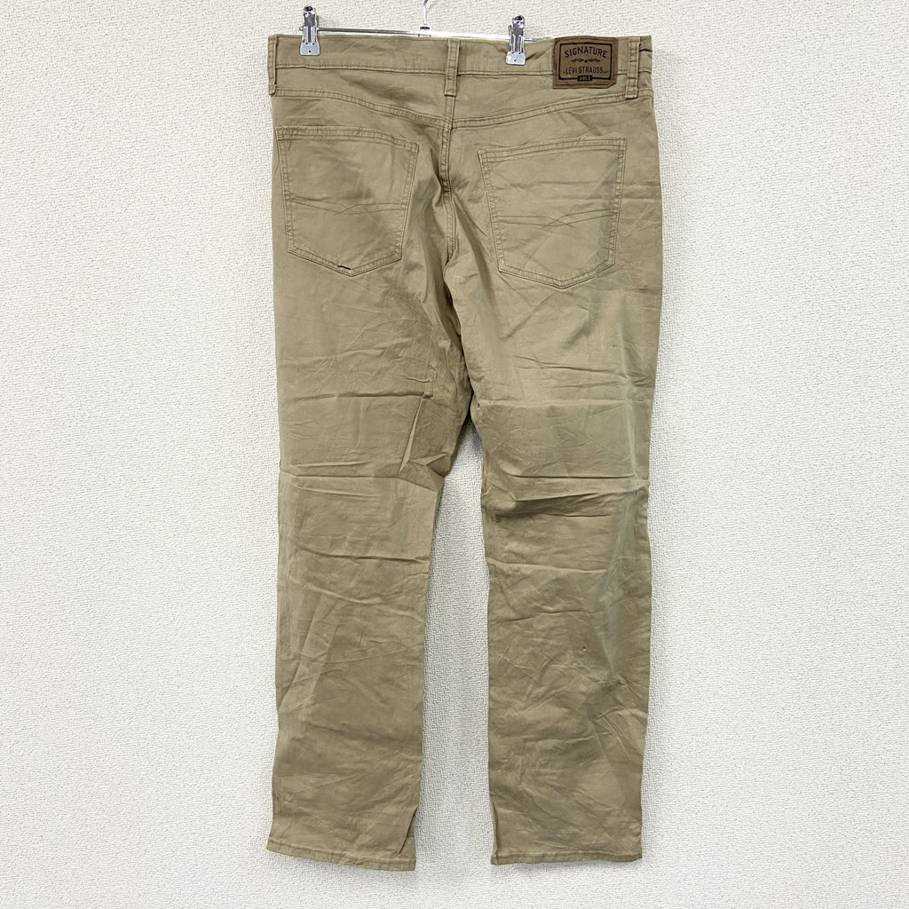Levi’s　リーバイス　SIGNATURE　デニムパンツ/ジーンズ　ジップフライ　ベージュ メンズ コットン ポリウレタン 古着