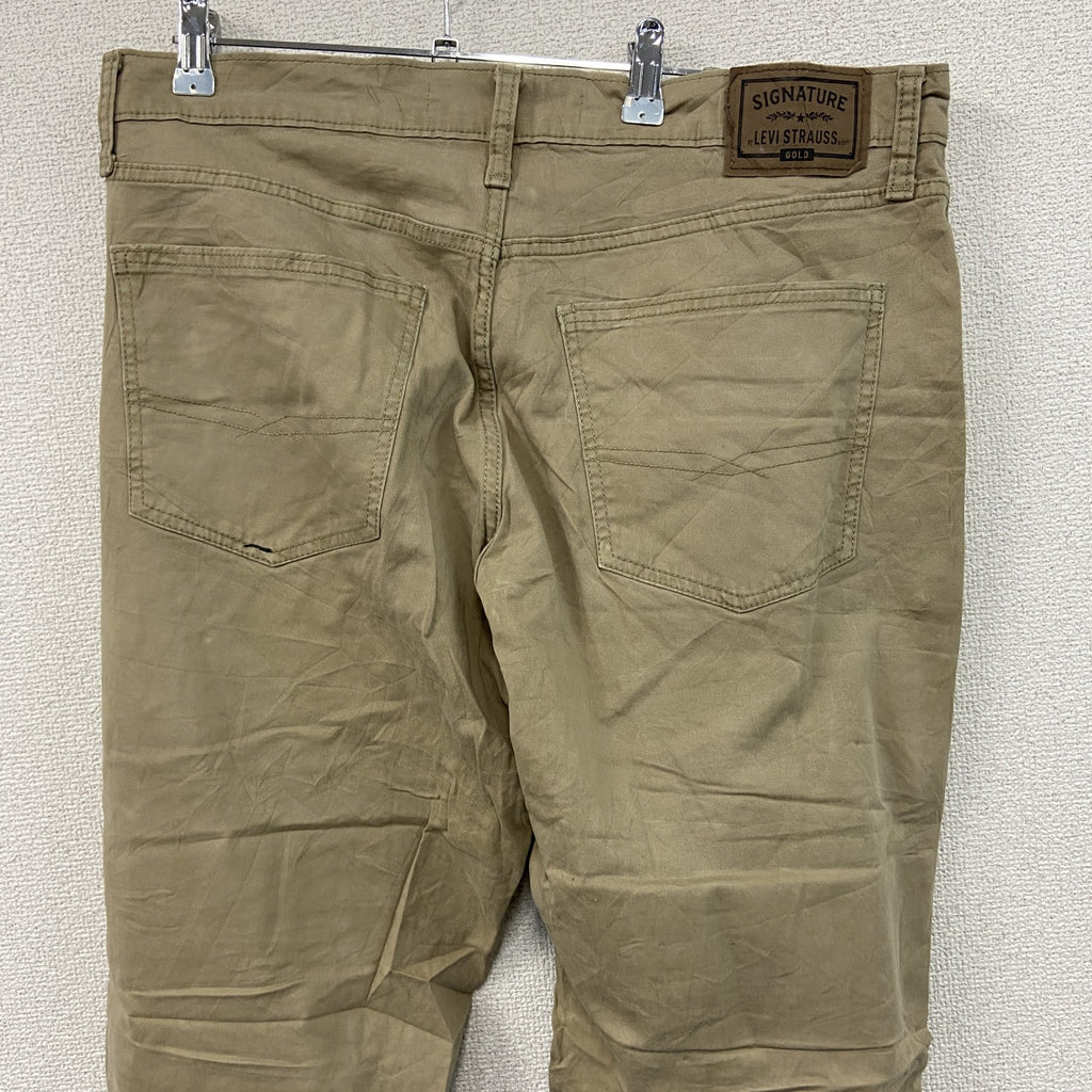 Levi’s　リーバイス　SIGNATURE　デニムパンツ/ジーンズ　ジップフライ　ベージュ メンズ コットン ポリウレタン 古着