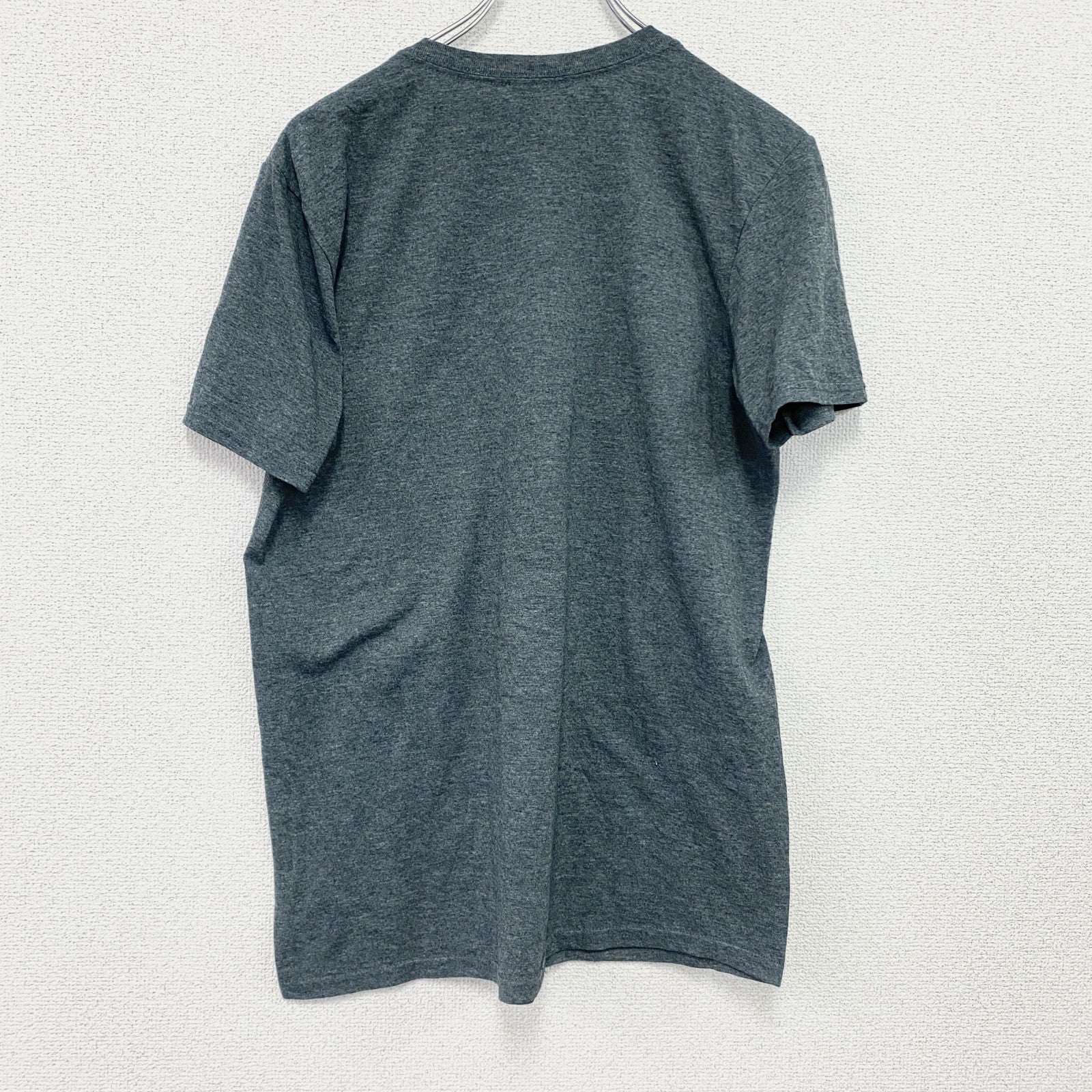 GILDAN　ギルダン　半袖プリントTシャツ　ジムT　カレッジタイプ　灰色　グレー　Mサイズ　古着