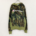 Champion　チャンピオン　リバースウィーブ　スウェットパーカー/フーディー　迷彩　カモフラ　カーキ　Lサイズ　古着