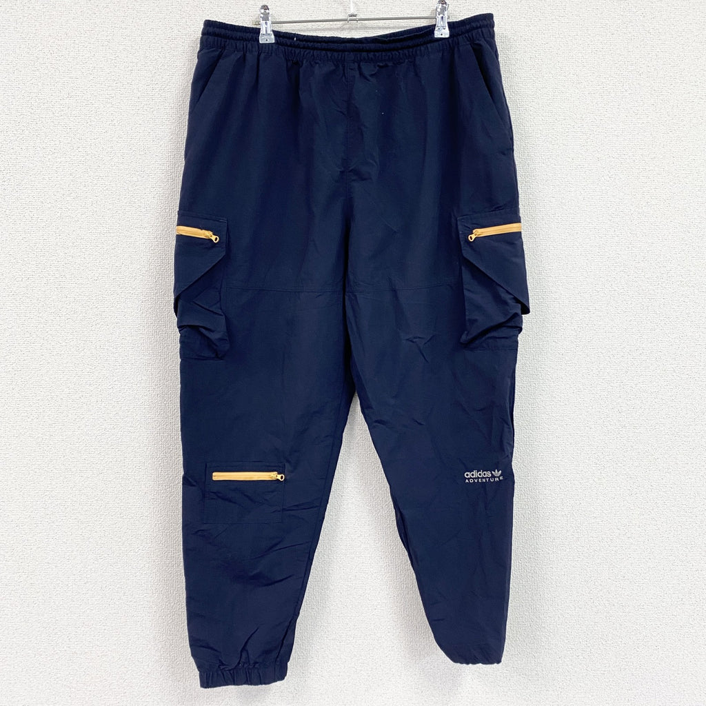 adidas　アディダス　ナイロンパンツ　カーゴパンツ　紺　ネイビー　XLサイズ　古着