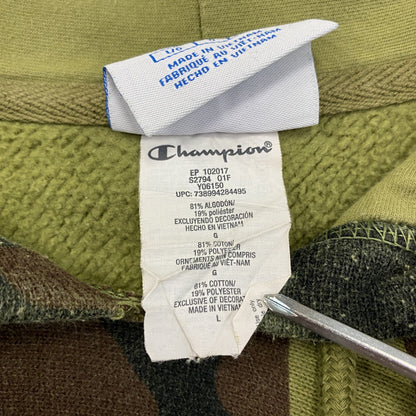 Champion　チャンピオン　リバースウィーブ　スウェットパーカー/フーディー　迷彩　カモフラ　カーキ　Lサイズ