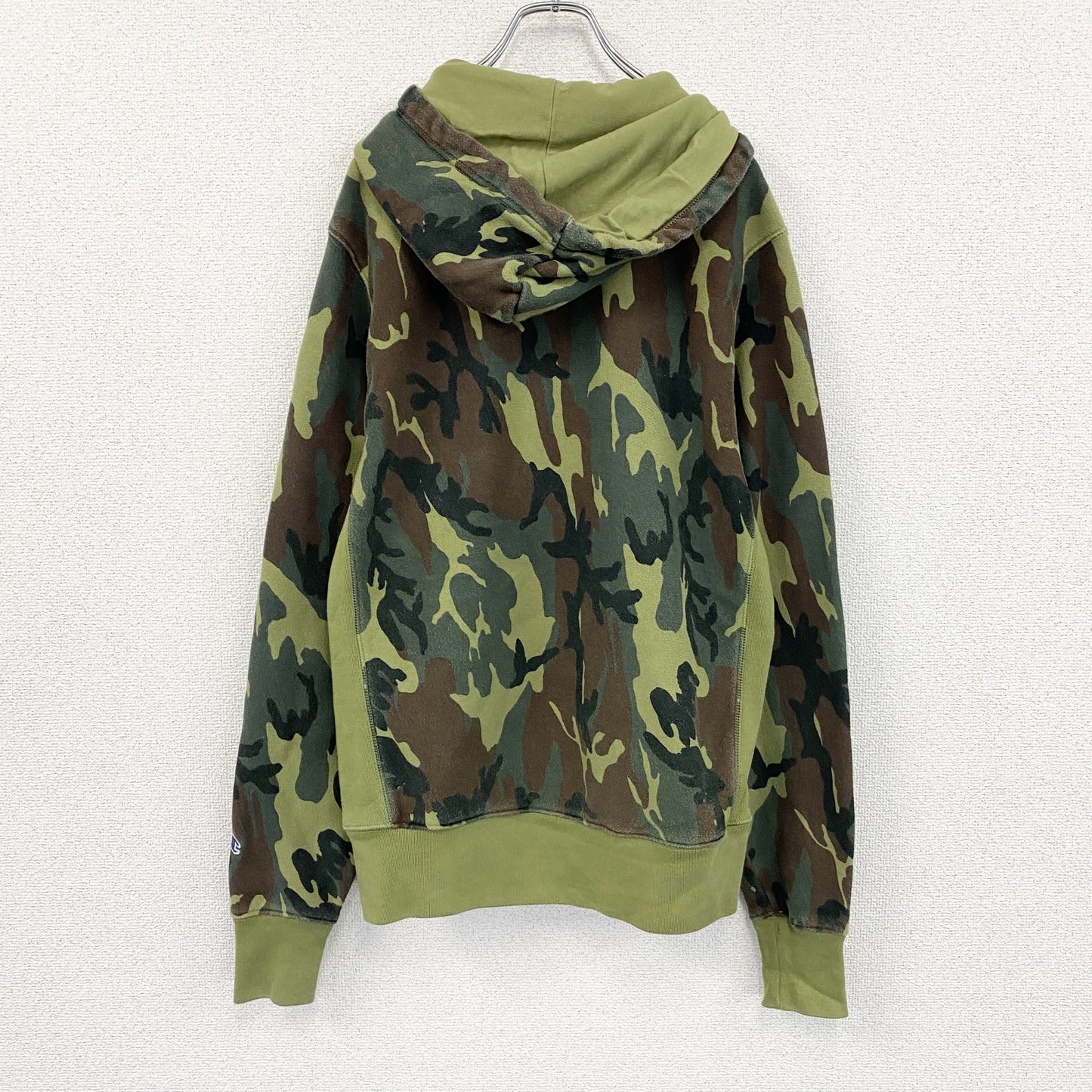 Champion　チャンピオン　リバースウィーブ　スウェットパーカー/フーディー　迷彩　カモフラ　カーキ　Lサイズ
