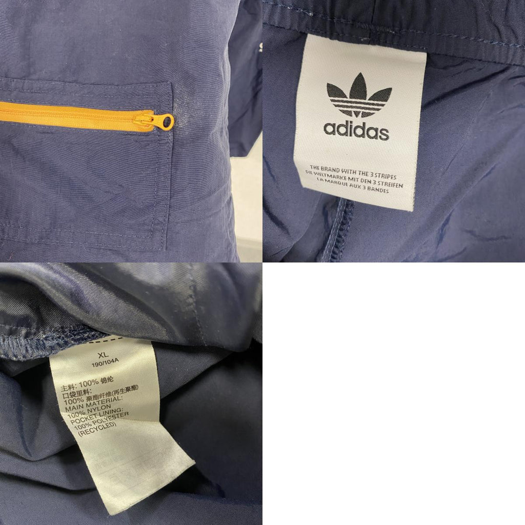 adidas　アディダス　ナイロンパンツ　カーゴパンツ　紺　ネイビー　XLサイズ　古着