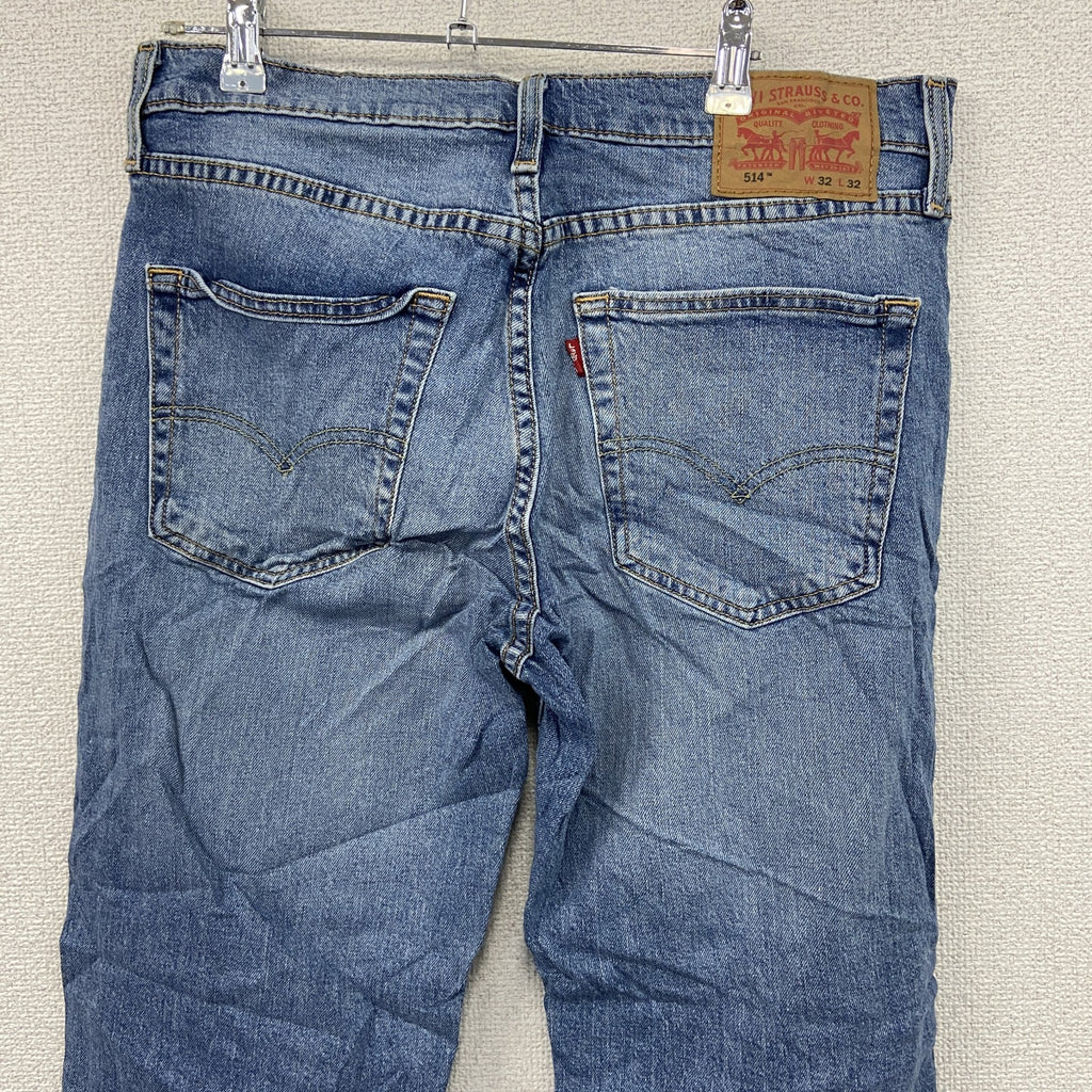 Levi’s　リーバイス　514　デニムパンツ/ジーンズ　ジップフライ　縦落ち　インディゴ　W32サイズ　古着