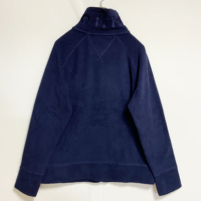 古着 used　トミーヒルフィガースポーツ　長袖フルジップフリースジャケット　紺　ネイビー　ハイネック　ポイント刺繡ロゴ　Mサイズ